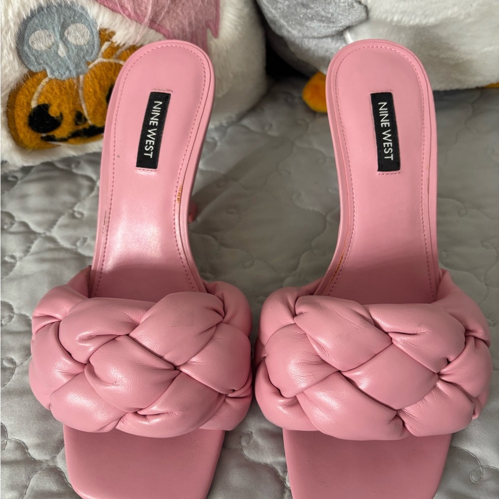 Nine West Pink Braided Heels - Picture 2 of 6